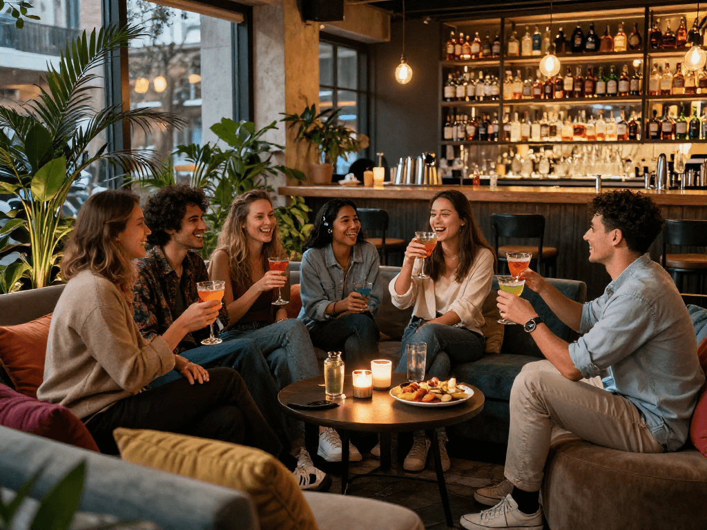 Gái gọi và những buổi tối vui vẻ tại quán lounge thành phố.
